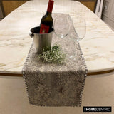 Pewter Python - Silver Faux Leather Decorative Table Runner