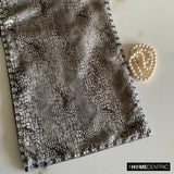 Pewter Python - Silver Faux Leather Decorative Table Runner