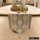Boho Linen Dreams - Beige Linen Decorative Table Runner