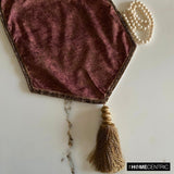 Shimmer Fest - Rust Suede Decorative Table Runner