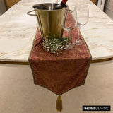 Shimmer Fest - Rust Suede Decorative Table Runner