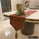 Shimmer Fest - Rust Suede Decorative Table Runner