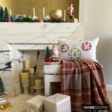 Joyful Cheer - White Linen Decorative Joy Lumbar Cushion Cover