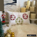 Joyful Cheer - White Linen Decorative Joy Lumbar Cushion Cover