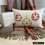 Joyful Cheer - White Linen Decorative Joy Lumbar Cushion Cover