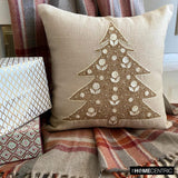 Auric Tree - Gold Linen Decorative Throw  Cushion Cover