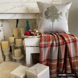 Frosted Fir - Green Jacquard Decorative Throw Cushion Cover