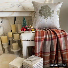 Frosted Fir - Green Jacquard Decorative Throw Cushion Cover