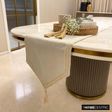 Eleganza - Ivory Jute Linen Decorative Table Runner