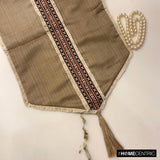 Buchra - Beige Linen & Jute Decorative Table Runner