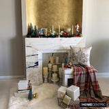 Deco Flake - Gold Jacquard Decorative  Throw Cushion Cover