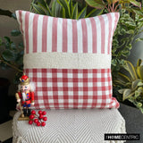 Jolly Santa - Red Cotton Decorative  Throw Cushion Cover