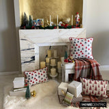 Jolly Tree - Red Jacquard Decorative Lumbar Cushion Cover