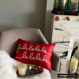 Falala - Red Silk Decorative Lumbar Cushion Cover