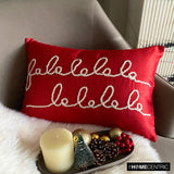 Falala - Red Silk Decorative Lumbar Cushion Cover