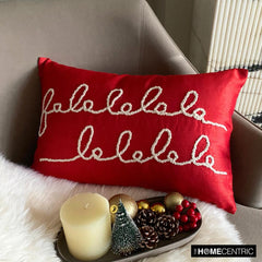 Falala - Red Silk Decorative Lumbar Cushion Cover
