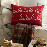 Falala - Red Silk Decorative Lumbar Cushion Cover