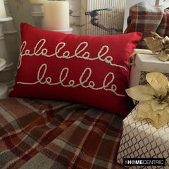 Falala - Red Silk Decorative Lumbar Cushion Cover