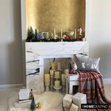 Holiday Twinkle - Gray & Silver Linen Decorative Lumbar Cushion Cover