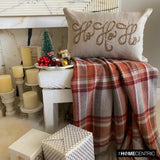 Ho Ho Ho - Gold Linen Christmas Ho Ho Ho Lumbar Cushion Cover