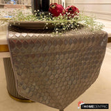 Hive Wave - Silver Satin Decorative Table Runner