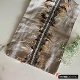 Feather Dream - Beige Linen Decorative Table Runners