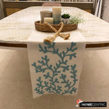 Beach Coral - Silk Ivory Decorative Table Runner