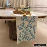 Beach Coral - Silk Ivory Decorative Table Runner