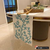 Beach Coral - Silk Ivory Decorative Table Runner