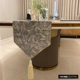 Silvery Stardust - Silver Jacquard Decorative Table Runner