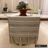 Mosaic Decor - Gold Jacquard Silk Decorative Table Runner