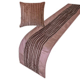 Mystic Mauve - Velvet Mauve Decorative Bed Runner and Cushion Cover