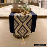 Aissa - Blue Jacquard Decorative Table Runner