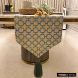 Geometrix Threads - Grey Linen Decorative Table Runner