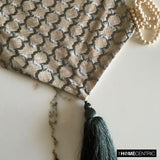 Geometrix Threads - Grey Linen Decorative Table Runner