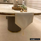 Eleganza - Ivory Jute Linen Decorative Table Runner