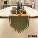 Harmony In Hemp - Green Jute Decorative Table Runner
