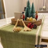Harmony In Hemp - Green Jute Decorative Table Runner
