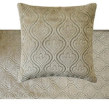 Plush Reverie - Velvet Pearl Beige Decorative Bed Runner and Cushion Cover