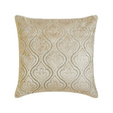 Plush Reverie - Velvet Pearl Beige Decorative Bed Runner and Cushion Cover