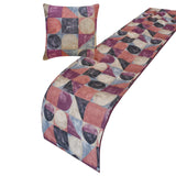 Artisymmetry - Cotton Pink & Gray Decorative Bed Runner and Cushion Cover