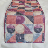 Artisymmetry - Cotton Pink & Gray Decorative Bed Runner and Cushion Cover