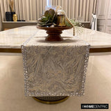 Timothy - Silver Jacquard Decorative Table Runner