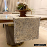 Timothy - Silver Jacquard Decorative Table Runner