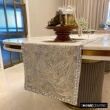 Timothy - Silver Jacquard Decorative Table Runner