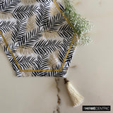 Panra - Black Cotton Decorative Table Runner