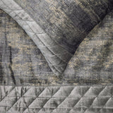 Charcoal Bliss - Velvet Gray Decorative Bed Runner and Cushion Cover
