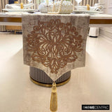Zarina Goldstitch - Gold Linen Jacquard Decorative Table Runner