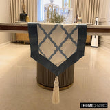 Adonia - Blue Satin Decorative Table Runner