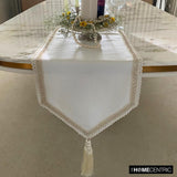 Pearl Radiance - Ivory Jute Decorative Table Runner